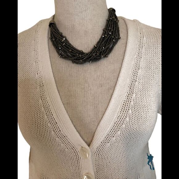 Tailored white cardigan.  IZOD    PM - Picture 2 of 6